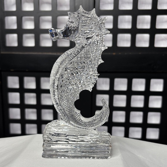 Waterford Other - 🤍 Waterford Crystal Seahorse Figurine 7" Vintage Retired Ireland Collectible 🤍